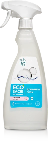 Засіб для миття скла з розпилювачем Green max, 500 мл