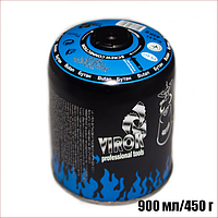 Баллон газовый резьбовой для туристических плит 450g/900ml Virok 44V159