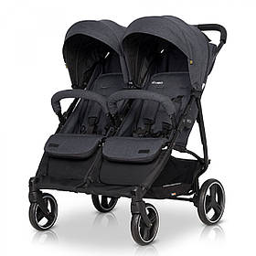Прогулянкова коляска для двійни EasyGo Domino 2020, Coal/графіт