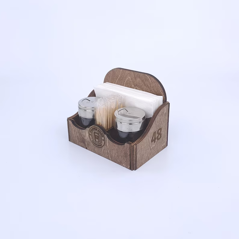 Дерев'яний органайзер для серветок 166х110мм, фото 1