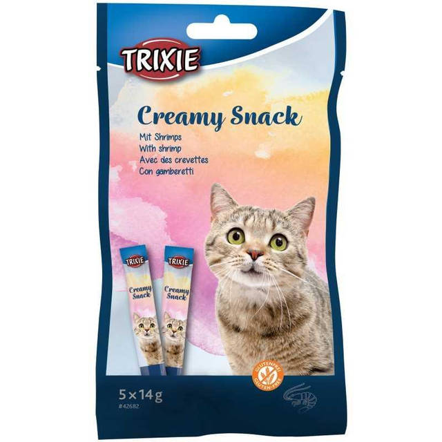 Trixie TX-42682 Creamy Snack жидкое лакомство для кошек 5 × 14 г