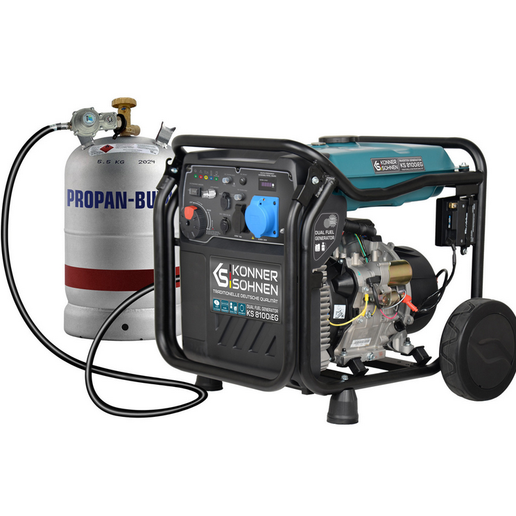 Інверторний комбінований генератор (газ-бензин) Konner&Sohnen KS 8100iEG 8 квт
