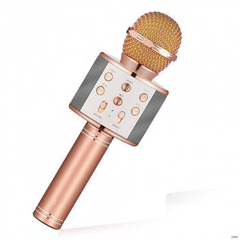 Бездротовий караоке-мікрофон WS-858 Rose Gold