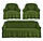 Чехол натяжной диван и два кресла мягкой мебели с юбкой съемный зеленый Home Collection Evibu Турция, фото 2