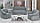 Чехол натяжной диван и два кресла накидка мягкой мебели с юбкой съемный антрацит Home Collection Evibu Турция, фото 4