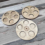 Шотница на 5 чарок Кругла 150x150мм, фото 2