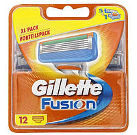 Сменные кассеты для бритья Gillette Fusion 12шт Сменные картриджи Джилет Фьюжн ОРИГИНАЛ ГЕРМАНИЯ