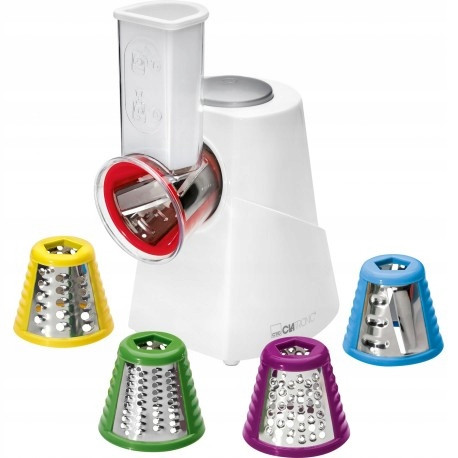 Овочерізка електрична Clatronic ME 3604 – 150 Вт, 5 насадок, компактна та потужна