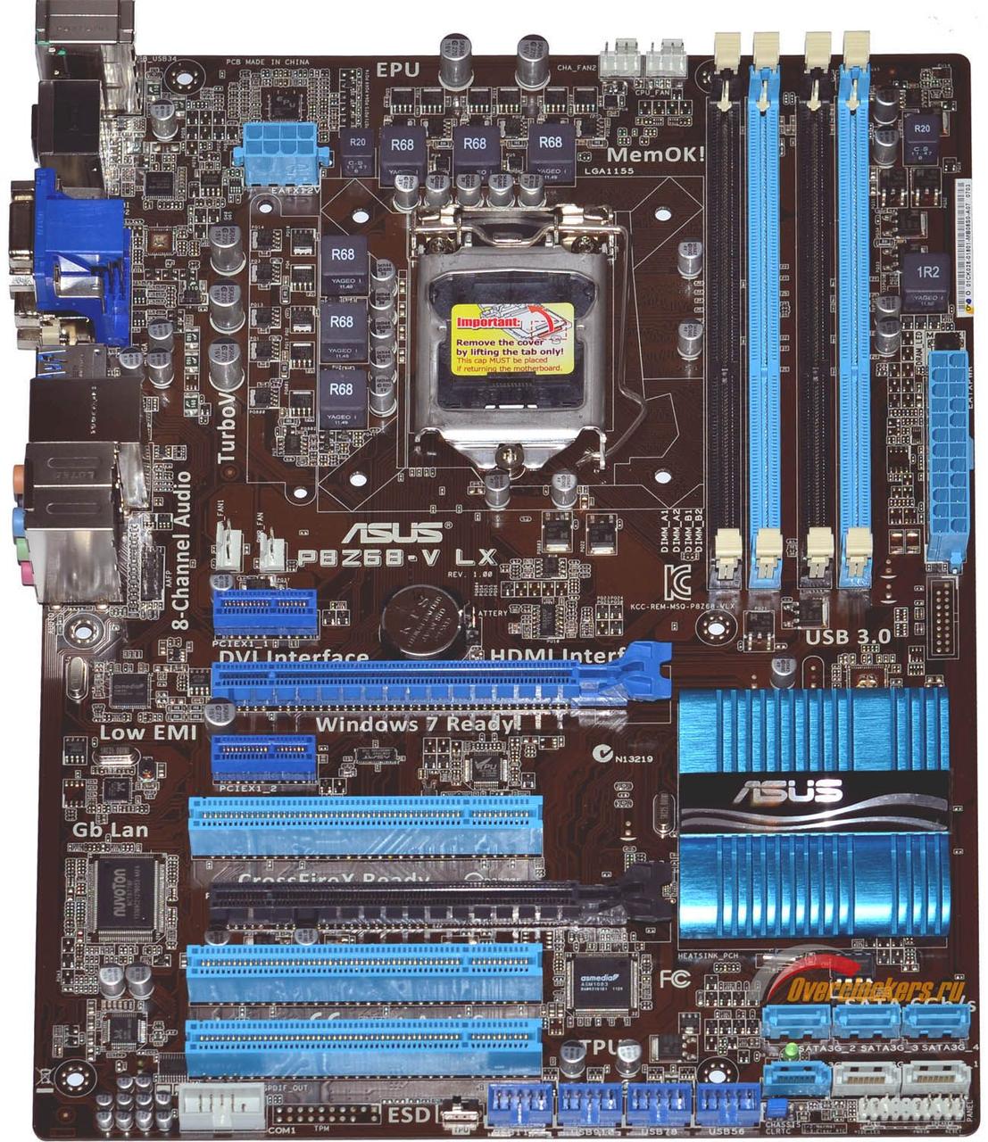 Материнська плата Asus P8Z68-V LE (s1155, Intel Z68, 2x PCI-Ex16, SATA3.0, USB3.0)