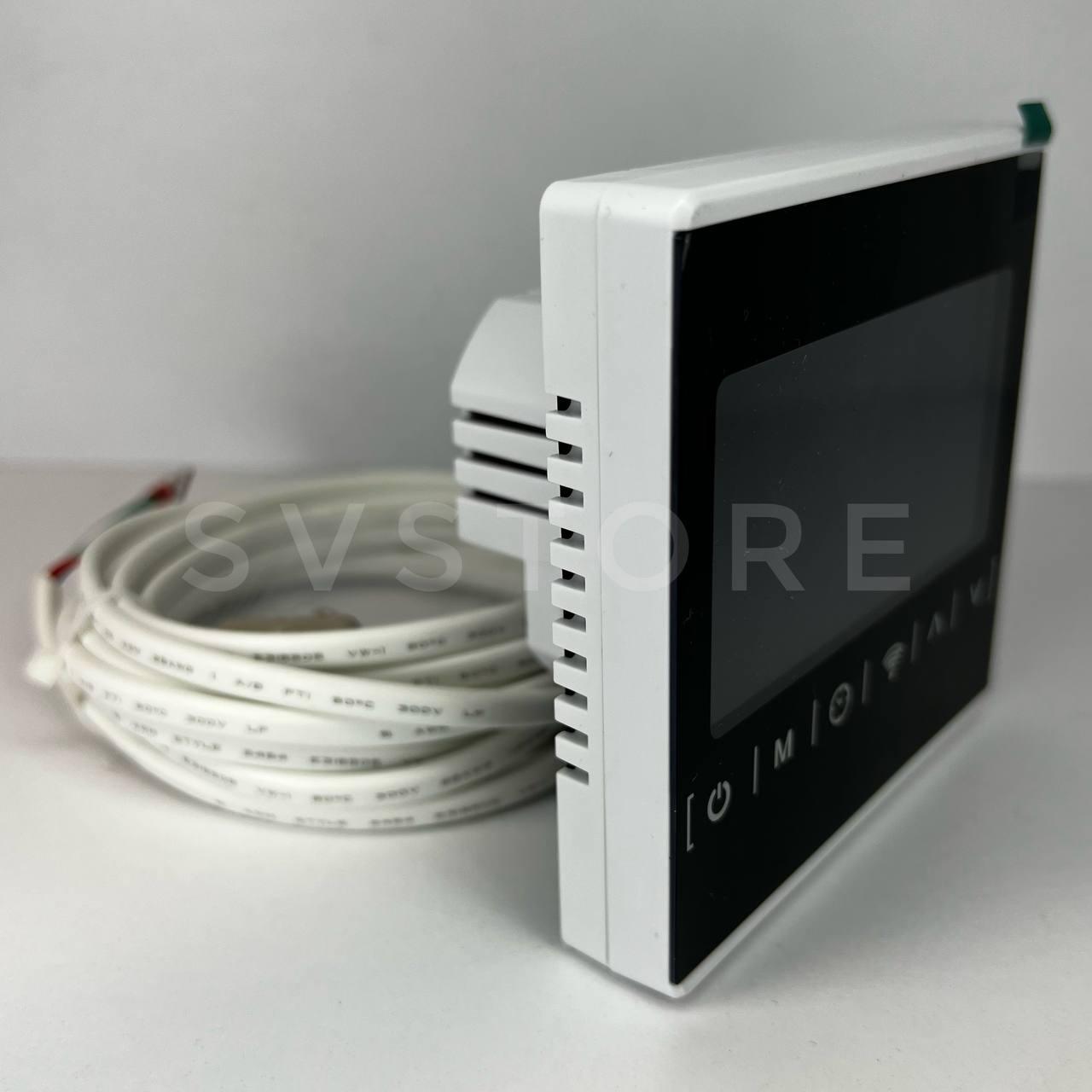 Розумний програмований сенсорний Wi-Fi термостат для теплої підлоги білий