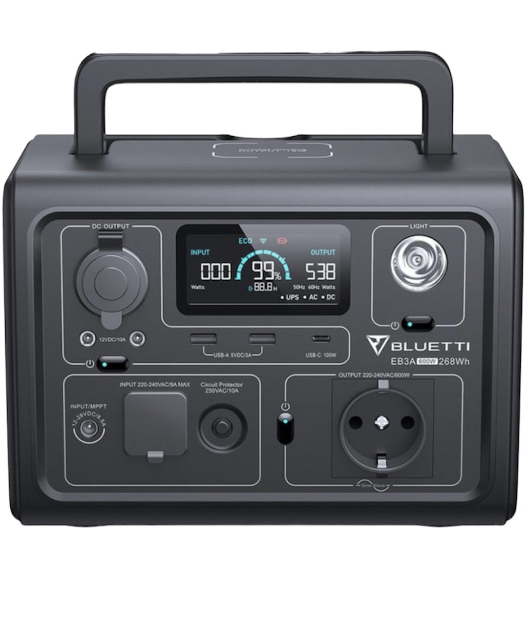 Зарядна станція BLUETTI EB3A 600W 268Wh