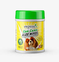 Салфетки Espree Aloe Ear Care Pet Wipes для ушей собак и котов 60 шт (e01277)
