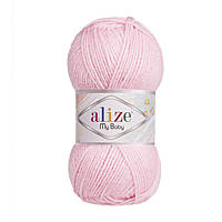 Alize MY BABY (Май Бейби) № 184 светло-розовый (Акриловая пряжа, нитки для вязания)