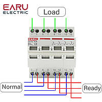 Перемикач I-0-II з загальним виходом зверху, 4-пол., 63А/400В EARU ELECTRIC