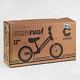 Дитячий біговел 12 дюймів Corso Navi RD-4419 Фіолетовий, з надувними колесами, велобіг для дівчинки, Фіолетовий, фото 2