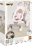 Лялькова коляска Smoby Baby Nurse з поворотними колесами Рожева пудра, фото 10