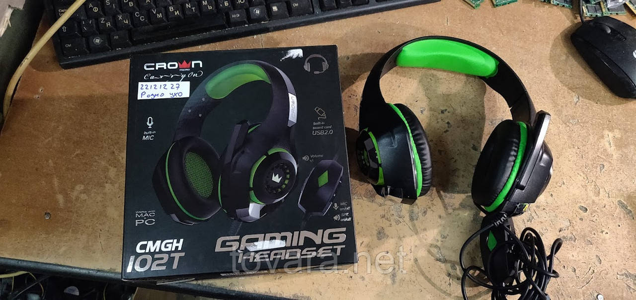 Навушники Crown CMGH-102T Green No 22121227