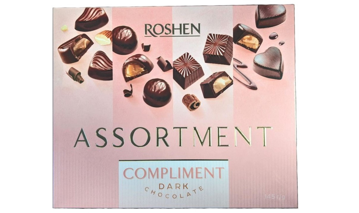 Цукерки Roshen Сompliment Dark chocolate 145 грам