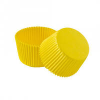 Паперова форма для кексів 125 (55х35) жовта (100 шт)