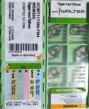 DCMT11T304 (P,M,S) Твердосплавна пластина для токарного різця Walter, фото 4