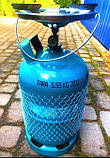Комплект газовий балон 12 л кемпінг, Польща УСІЛЕНИЙ, + перехідник для заправлення, фото 2