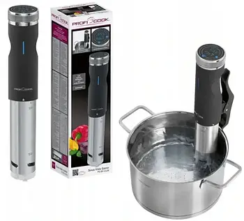 Апарат Су Вид ProfiCook PC-SV 1126 - 800 Вт, 0-90 ° C, сенсорне управління, циркуляція 8л/хв