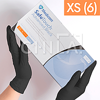 Перчатки нитриловые (размер XS) черные 5г Medicom, 100 шт