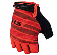 Велоперчатки KLS Factor 022 Red красные L (обхват ладони 20 см.)
