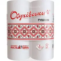 Полотенце бумажное белое 2-слойн., 38 отрывов "Обухов" (2 шт в уп)