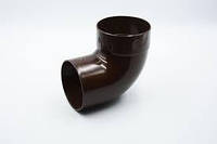 Відвод труби одномуфтовий 87град.D100м коричневий RAINWAY