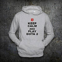 Худи Fruit of the Loom Успокойся и Играй в Доту Keep Calm and Play Dota 2 Серый XL (159705)