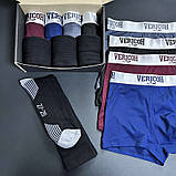 Труси шортики чоловічі боксери 4 штуки в коробці і 3 пар шкарпеток у подарунок, фото 2