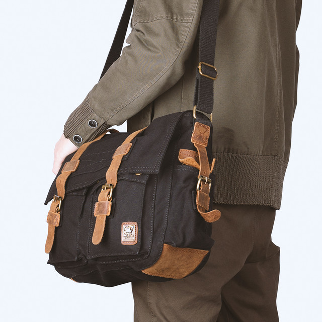 Фото сумка чоловіча S.c.cotton месенджер через плече чорний арт.00041