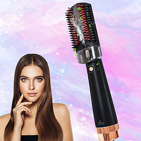 Гребінець фен Hair Steam Brush 3в1 електрична щітка для укладання і випрямлення утюжок плойка стайлер