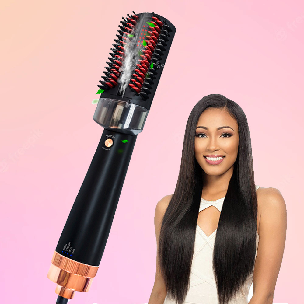 Фен щітка Hair Steam Brush 3в1 Електричний гребінець для укладання та випрямлення прасок плойка стайлер