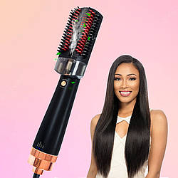 Фен щітка Hair Steam Brush 3в1 Електричний гребінець для укладання та випрямлення прасок плойка стайлер