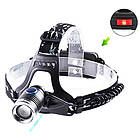 Світлодіодний налобний ліхтар 2в1 Police BL 6888 T6 з зумом, фото 3