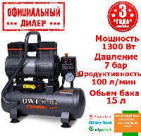 Безмасляный компрессор DWT K13-15 OA-CU (1.3 кВт, 100 л/мин, 15 л) Топ 3776563