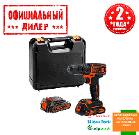 Аккумуляторная дрель-шуруповерт BLACK&DECKER BDCDC18KB (18 В, 1.5 А/ч) Топ 3776563