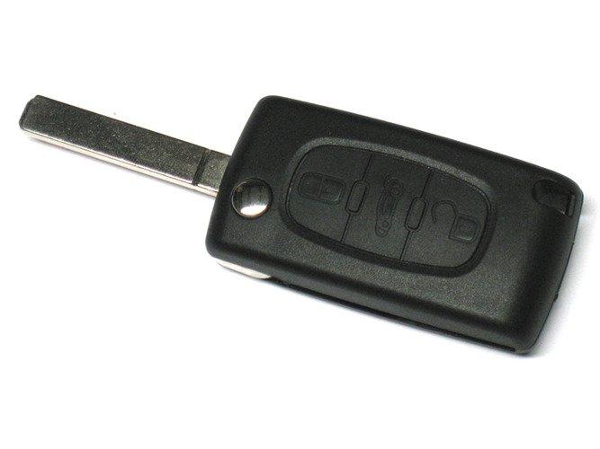 Корпус ключа 3 кнопки Peugeot 207 307 407 607 Citroen C2 C3 C4, фото 1