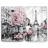Чехол книжка, обложка для Samsung Galaxy Tab S (Paris Love) S2/S3/S4/S5e/6S/S6Lite