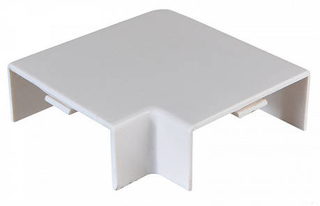 Кут плоский для кабельного короба АСКО-УКРЕМ 40x16, білий, ПВХ, вогнестійкий, фото 1