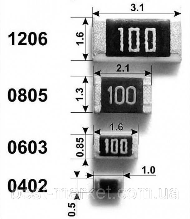 SMD резистор 56 Ом 1% 0805