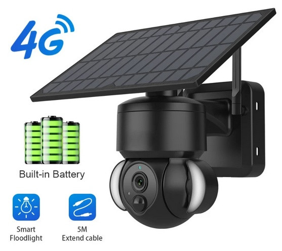 Уличная поворотная IP камера Sectec ST-S518M-3M- 4G с сим-картой и ...