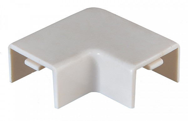 Кут плоский АСКО-УКРЕМ 16*16 для пластикових коробів, вогнестійкий, білий