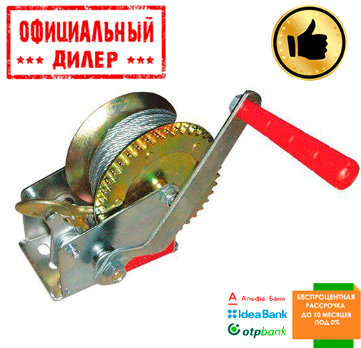 Купить Лебедка рычажная барабанная 450 кг INTERTOOL GT1454, цена 609 ...