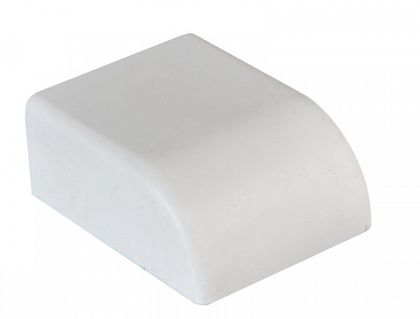 Заглушка АСКО-УКРЕМ 20x10 для пластикових кабельних коробів, біла, вогнестійка