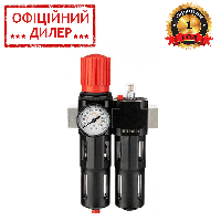 Блок подготовки воздуха профессиональный INTERTOOL PT-1434 (1/2", 5мкм, 1800л/мин, металл) TSH