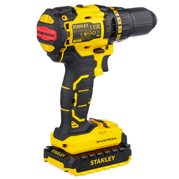 Аккумуляторный бесщеточный шуруповерт STANLEY SBD20D2K (18 В, 2Ач, двухскоростной) Топ 3776563 - фото 5 - id-p1744124483