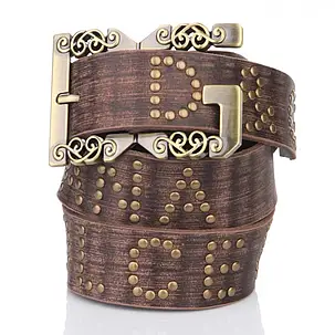 Ремінь жіночий шкіряний DG121-1 Brown, фото 1